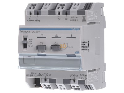 Front view Hager TYA662AN Control module bus system 5...300W 
