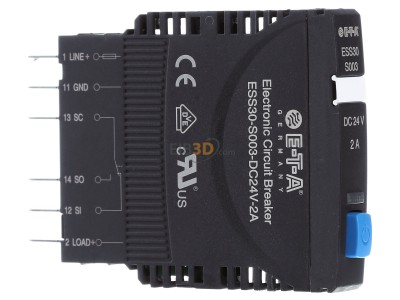 Ansicht links ETA ESS30-S003-DC24V-2A Sicherungsautomat DC 24V, 2A 
