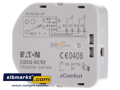 Front view Eaton (Installation) CBEU-02/02 Binary input for bus system 2-ch 
