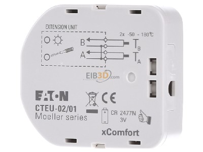 Front view Eaton CTEU-02/01 Radio temperature input 2-fold, 
