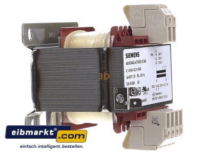 View on the left Siemens Indus.Sector 4AM34424TN000EA0 One-phase transformer 242V/24V 100VA
