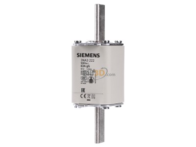 Frontansicht Siemens 3NA3222 NH-Sicherungseinsatz G2 63A 500AC/440VDC 