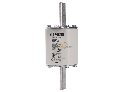 Front view Siemens 3NA3230 Low Voltage HRC fuse NH2 100A 
