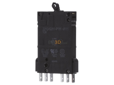 Back view ETA 2210S211P1M1H111-10 Miniature circuit breaker 1-p 

