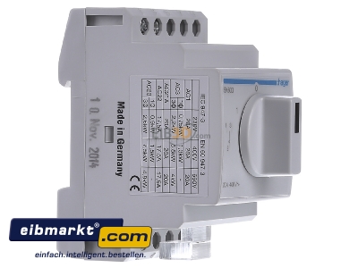 View on the left Hager SK600 Group switch for distribution board 20A
