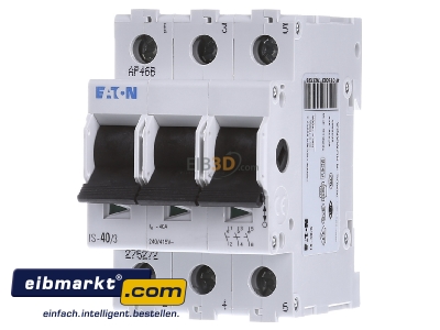 Front view Eaton (Installation) IS-40/3 Switch for distribution board 40A 
