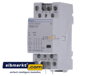 Frontansicht Doepke HS 20-31 230V/50HZ Schtz 3Schlieer,1ffner 