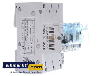 View on the left Hager HTN363E Selective mains circuit breaker 3-p 63A
