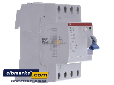 View on the left ABB Stotz S&J F 204A-40/0,03li Residual current breaker 4-p 40/0,03A
