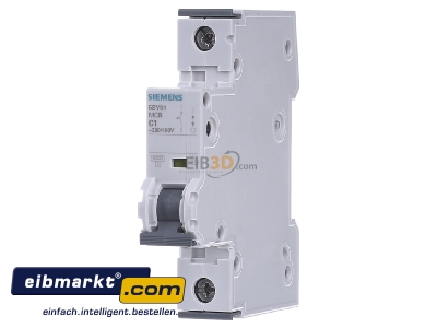 Front view Siemens Indus.Sector 5SY6101-7 Miniature circuit breaker 1-p C1A - 
