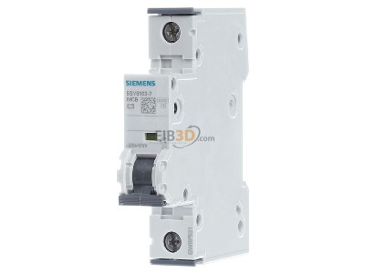 Front view Siemens 5SY6103-7 Miniature circuit breaker 1-p C3A 
