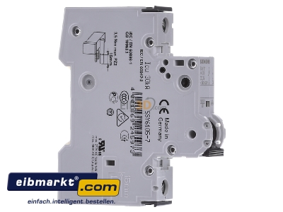 Ansicht links Siemens Indus.Sector 5SY6105-7 LS-Schalter C05A,1pol,T=70,6kA 