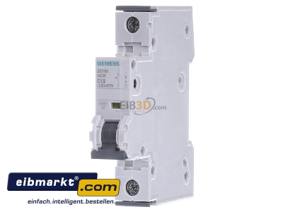 Frontansicht Siemens Indus.Sector 5SY6113-7 LS-Schalter C13A,1pol,T=70,6kA 