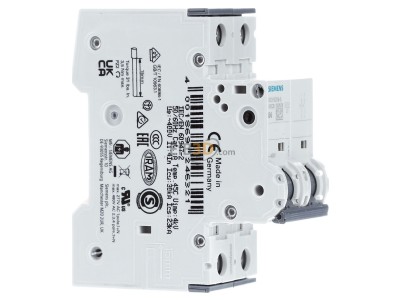 Ansicht links Siemens 5SY6206-6 LS-Schalter B6A,2pol,T=70,6kA 