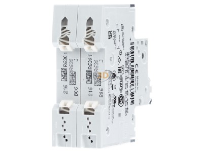 Ansicht hinten Siemens 5SY6206-6 LS-Schalter B6A,2pol,T=70,6kA 