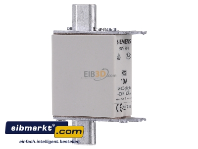 Ansicht links Siemens Indus.Sector 3NA3803 NH-Sicherungseinsatz G000 10A 500AC/250DC 