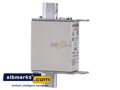 Ansicht links Siemens Indus.Sector 3NA3822 NH-Sicherungseinsatz G000 63A 500AC250VDC 