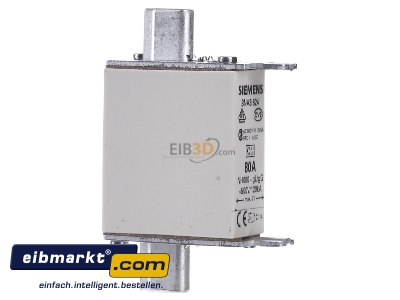 Ansicht links Siemens Indus.Sector 3NA3824 NH-Sicherungseinsatz G000 80A 500AC/250DC 