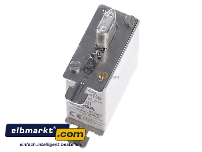 View up front Siemens Indus.Sector 3NA3830 Low Voltage HRC fuse NH000 100A 
