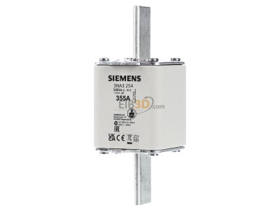 Front view Siemens 3NA3254 Low Voltage HRC fuse NH2 355A 
