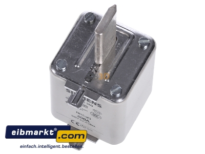 Ansicht oben vorne Siemens Indus.Sector 3NA3260 NH-Sicherungseinsatz G2 400A 500AC/440VDC 