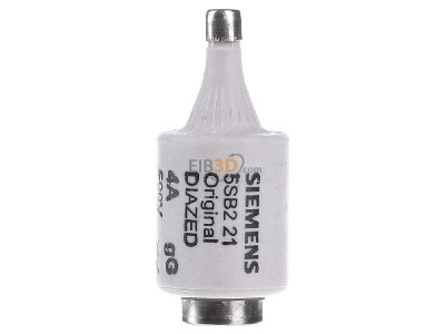 View on the right Siemens 5SB221 Diazed fuse link DII 4A 
