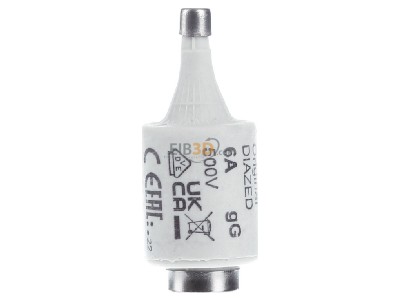 Front view Siemens 5SB231 D-system fuse link DII 6A 
