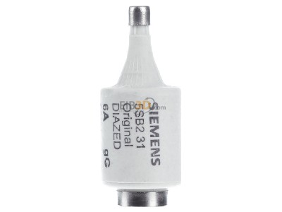View on the right Siemens 5SB231 D-system fuse link DII 6A 

