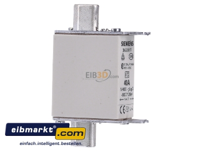 Ansicht links Siemens Indus.Sector 3NA3817 NH-Sicherungseinsatz G000 40A 500AC/250DC 