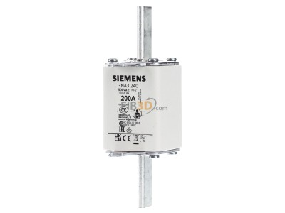 Frontansicht Siemens 3NA3240 NH-Sicherungseinsatz G2 200A 500AC/440VDC 