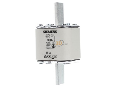 Frontansicht Siemens 3NA3365 NH-Sicherungseinsatz G3 500A 500AC/440VDC 