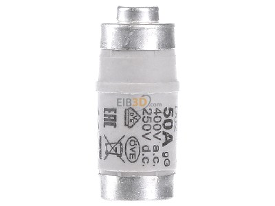 Front view Siemens 5SE2350 Neozed fuse link D02 50A 
