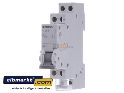Front view Siemens Indus.Sector 5TE8161 Two-way switch for distribution board
