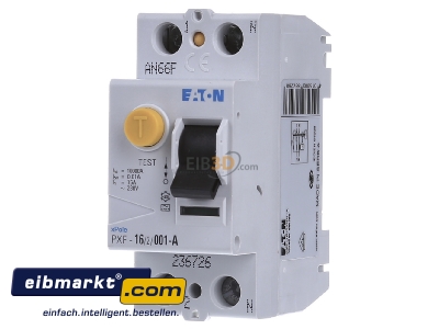 Front view Eaton (Installation) PXF-16/2/001-A Residual current breaker 2-p 16/0,01A
