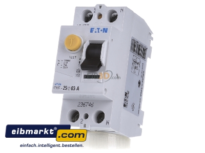 Front view Eaton (Installation) PXF-25/2/03-A Residual current breaker 2-p 25/0,3A - 
