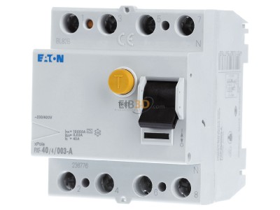 Front view Eaton PXF-40/4/003-A Residual current circuit breaker 40A, 4-pole, 30mA, 
