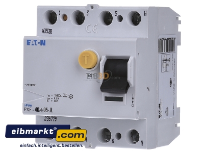 Front view Eaton (Installation) PXF-40/4/05-A Residual current breaker 4-p 40/0,5A
