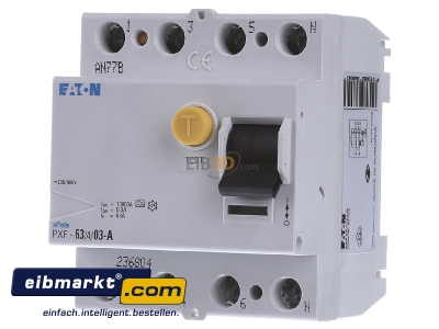 Front view Eaton (Installation) PXF-63/4/03-A Residual current breaker 4-p 63/0,3A
