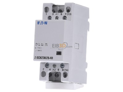 Front view Eaton Z-SCH230/25-40 Installation contactor 230V AC, 25A, 4 NO, 
