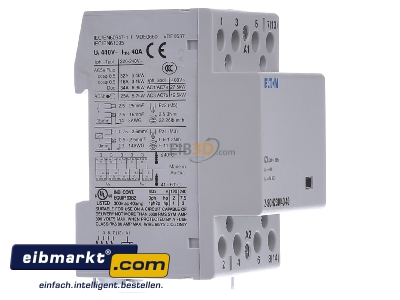 View on the left Eaton (Installation) Z-SCH230/40-40 Installation contactor 230VAC 4 NO/ 0 NC
