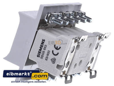 Ansicht rechts Siemens Indus.Sector 5SG5653 Neozed-EB-Sicherungssockel D02/63A 3p. 