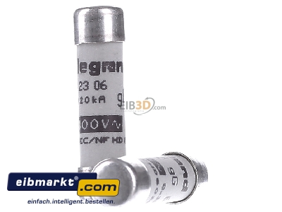 Front view Legrand (BT) 12306 Cylindrical fuse 6A
