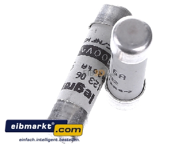 Top rear view Legrand (BT) 12306 Cylindrical fuse 6A
