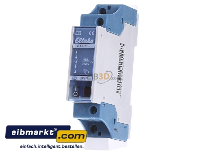 Front view Eltako S12-100-24V DC Latching relay 24V DC 
