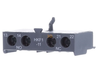 Front view ABB HKF1-11 Auxiliary contact block 1 NO/1 NC 
