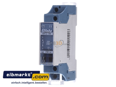 Front view Eltako XR12-100-230V Installation contactor 1 NO/ 0 NC

