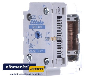 Front view Eltako S91-100-8V Latching relay 8V AC
