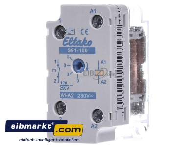 Front view Eltako S91-100-230V Latching relay 230V AC
