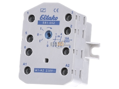 Front view Eltako S81-002-230V Latching relay 230V AC 
