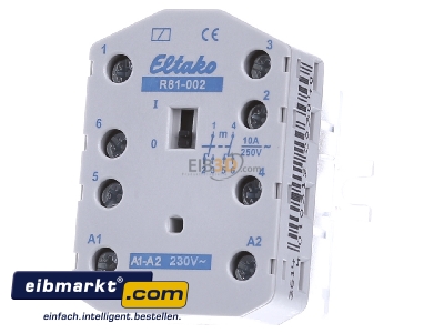 Front view Eltako R81-002-230V Installation relay 230VAC
